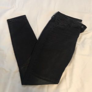 Dark gray moto jeggings